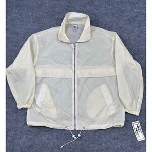 Final Score‎ VTG Waterproof Windbreaker Cream XL Lightweight with small spots